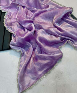 QVIDYA Self Design Bollywood Organza, Pure Silk Saree