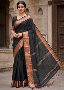 RTKX Woven Bollywood Handloom Lace, Silk Blend Saree