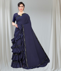 zoentik enterprise सेल्फ डिज़ाइन बॉलीवुड लाइक्रा ब्लेंड साड़ी