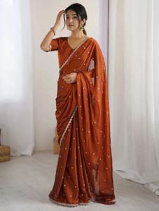 KRCLOTH Embroidered Bollywood Chiffon Saree