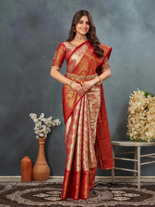 Tankori Woven Dharmavaram Jacquard Saree