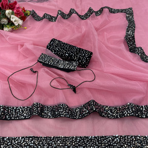 PATTARI Embroidered Bollywood Supernet Saree