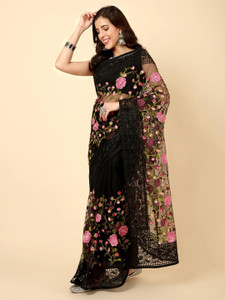 A To Z Cart Embroidered Bollywood Net Saree