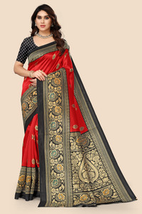 Kanooda Prints Printed Mysore Art Silk Saree