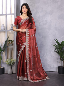 Varanga Embroidered Daily Wear Cotton Blend Saree