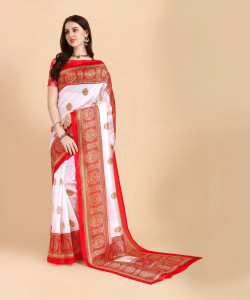 RichEraa Digital Print Banarasi Cotton Silk Saree