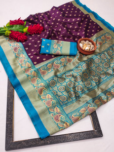 Kanooda Prints Printed Mysore Art Silk Saree