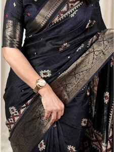 Bhuwal Fashion Woven, Printed Bollywood Muslin, Jacquard Saree