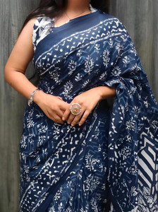 RJ CREATION Printed Daily Wear Pure Cotton Saree