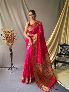 Tasrika Woven Paithani Pure Silk Saree