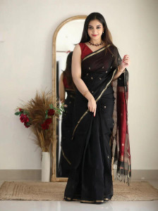 KIVERA Woven, Self Design Daily Wear Cotton Silk Saree