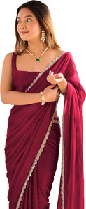 Sataz Embroidered Pre Draped Saree Georgette Saree