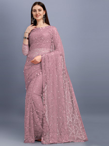 LOROFY Self Design Bollywood Net Saree