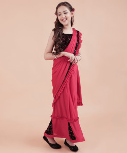 SHREE FASHIONFAB Embellished Bollywood Lycra Blend Saree