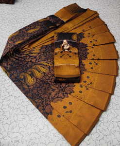 PRANJAL ART Printed Bollywood Jacquard, Art Silk Saree