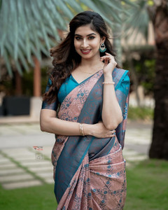 SuperLaxmi Woven Kanjivaram Pure Silk, Art Silk Saree