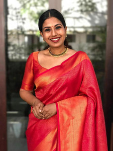 AVANTIKA FASHION Woven Kanjivaram Pure Silk, Art Silk Saree
