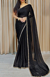 ddfox Self Design Banarasi Chiffon Saree