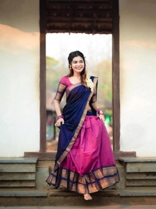 SWAMI STUDIO Self Design, Woven Narayanpet Jacquard Saree