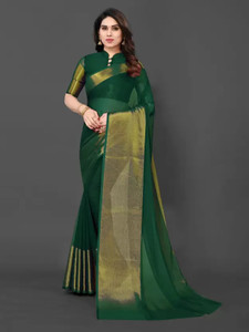 Mollymode Solid/Plain Bollywood Chiffon Saree