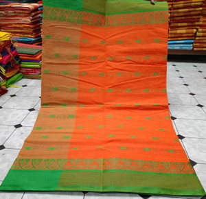 Aishani tant saree ghar Woven Tant Pure Cotton Saree