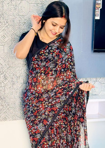 TELIRAJ.FASHION. Printed Bollywood Georgette Saree