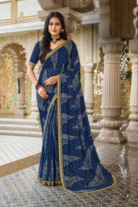 Laxmipati sarees Floral Print Bollywood Chiffon Saree