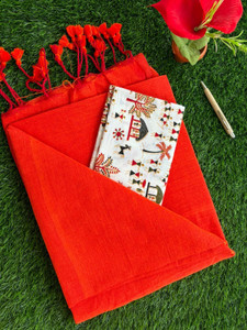 SMRITI HANDLOOM Printed Kalamkari Handloom Pure Cotton Saree