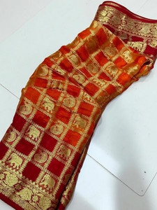 SONAM SAREES Self Design Banarasi Art Silk Saree