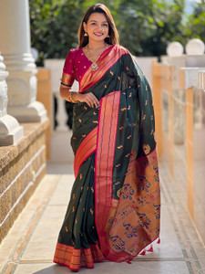 Nayanthara Trends Woven Paithani Silk Blend Saree