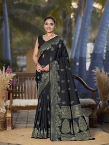 MANOHARI Woven Banarasi Jacquard Saree