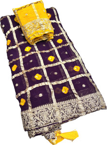 Stylish Sarees Woven Bandhani Georgette Saree