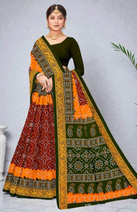KRISHNA NX Printed Daily Wear Cotton Blend Saree