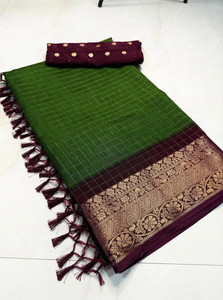 Lincy Printed Banarasi Cotton Silk Saree