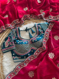 RV Boutique Embroidered Bollywood Art Silk, Silk Blend Saree