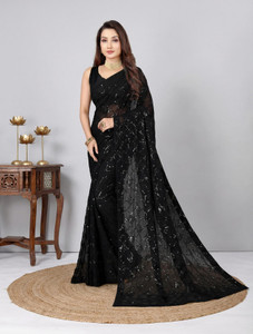 b bella creation Self Design Bollywood Georgette Saree