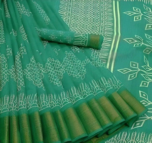 shardatex Printed Daily Wear Cotton Blend Saree
