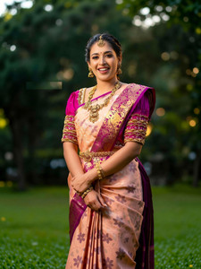 ZILVIRA Woven Kanjivaram Pure Silk, Art Silk Saree