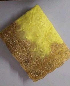 LUTAD FAB Embroidered Banarasi Net Saree