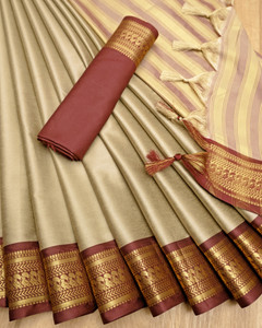 PRANJAL ART Woven Banarasi Jacquard Saree