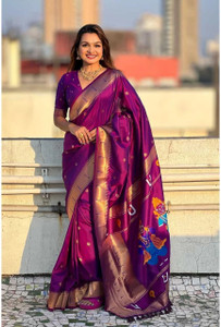 HOUSEOFDREAM Embellished Paithani Art Silk Saree