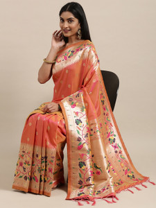 Divastri Self Design Paithani Cotton Silk Saree