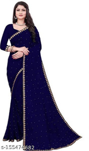 Rakholiya Self Design, Embroidered Bollywood Lycra Blend Saree