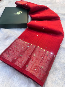Banaras silk palace Woven Banarasi Cotton Silk Saree