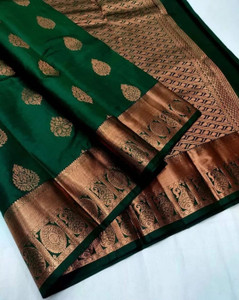 kevami fashion Woven Kanjivaram Jacquard, Pure Silk Saree