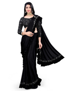Pranshi Fashion Embellished Bollywood Lycra Blend Saree