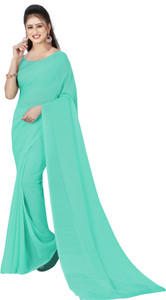 Anand Sarees Solid/Plain, Dyed Daily Wear Georgette Saree