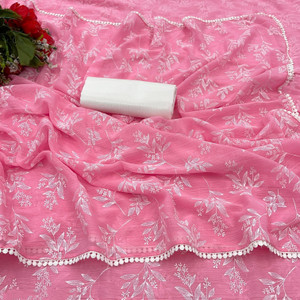 Parmila Fashion Floral Print Bhagalpuri Chiffon Saree
