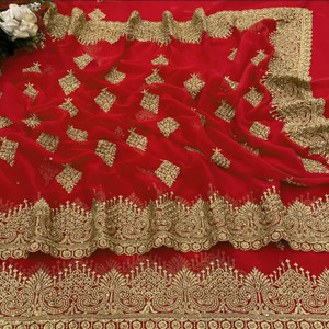 jiyanshi Embroidered Bollywood Georgette Saree