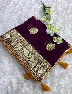 Gajj kesari Temple Border Banarasi Pure Silk Saree